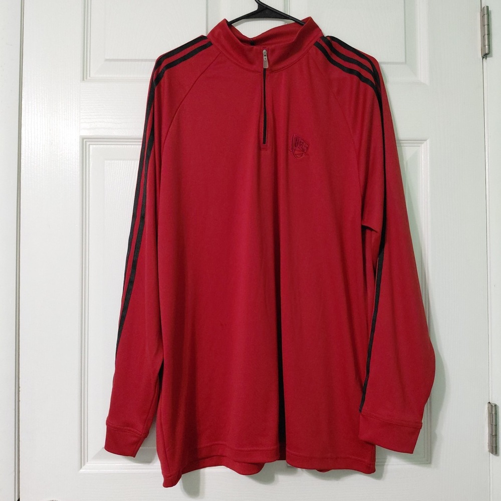 Nest Nba Adidas Golf 1/4 Zip Long Sleeve Pullover Mens Large Lightweight Red